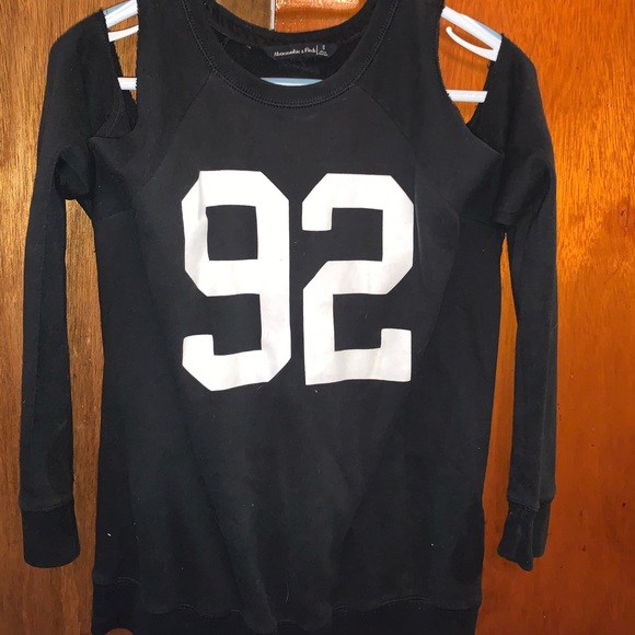 Abercrombie & Fitch Black/white sweatshirt - Picture 1 of 2